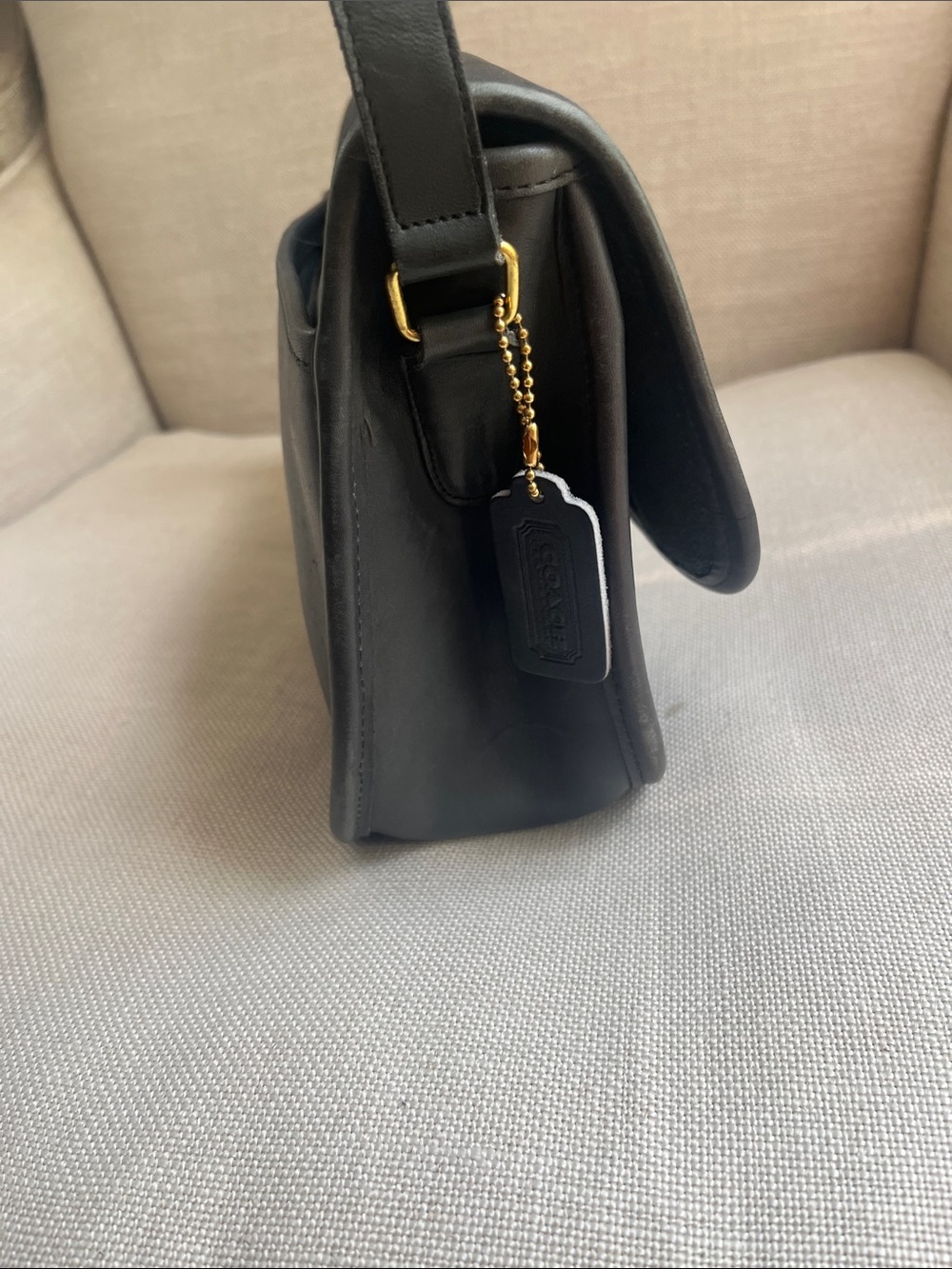 Coach Vintage NYC City Bag 9790 Black Leather Shoulder Bag EUC - Picture 6 of 14